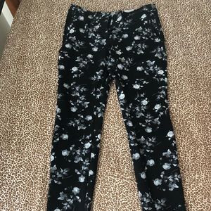 Black & White Floral Dress Pants